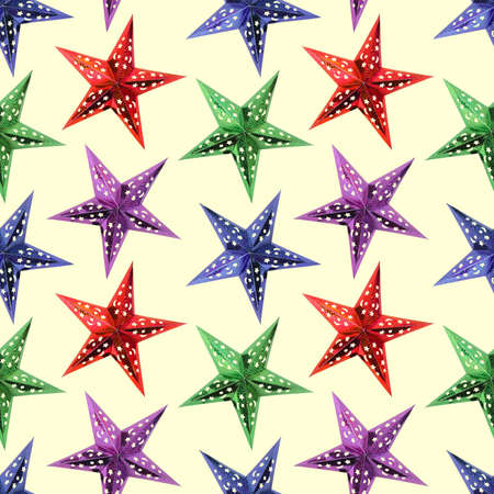 The seamless night new year`s patterns on a yellow background.の写真素材