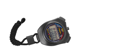Sports equipment - Black Digital electronic Stopwatch on a white background. Isolated
