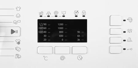 Major appliance - Front view washing machine Control Panel Electronic Unit