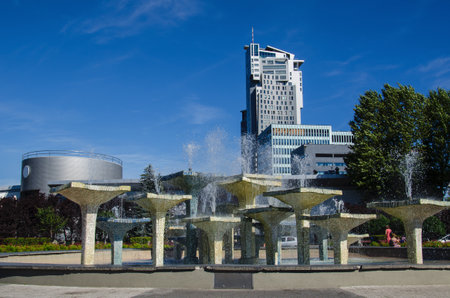 Gdynia, POMERANIA / POLAND: Sunny summer morning at Kosciuszko Square