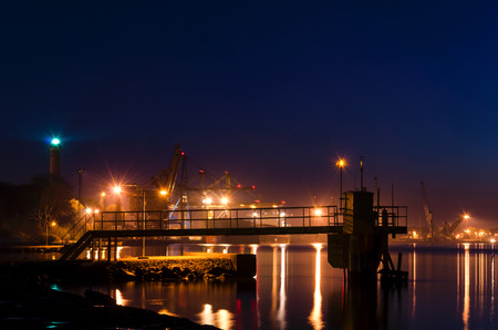 NIGHT AT THE SEAPORTの写真素材