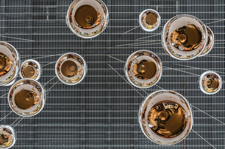 GDYNIA, POMERANIA REGION / POLAND - 2018: Shoppin center RIVIERA - Modern architecture of the interior of a public buildingのeditorial素材