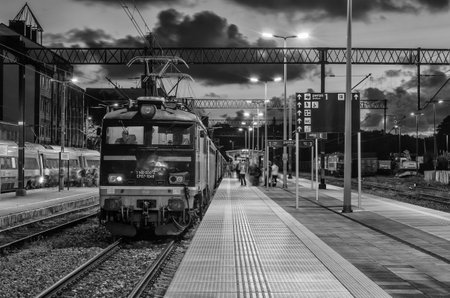 KOLOBRZEG, WEST POMERANIAN / POLAND - 2018: An express train at the railway station