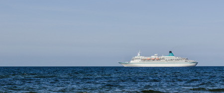 CRUISE SHIP - Passenger ship with tourists at sea