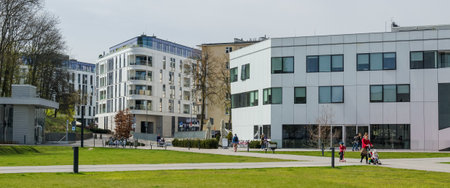 GDYNIA, POMERANIAN REGION / POLAND - 2019: Modern architecture of the center of the city.