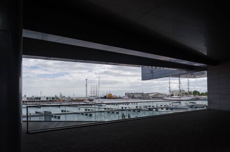 SEAPORT - Sailing ships, ships and yachts moored at the quays