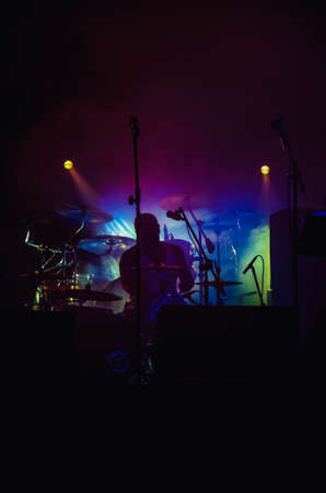 DRUMMER - Musician on scene plays an instrumentの写真素材