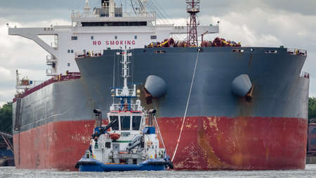 BULK CARRIER - The ship is maneuvering in a seaport