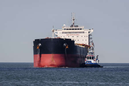 MARITIME TRANSPORT - Merchant vessel sail on waterwayの写真素材