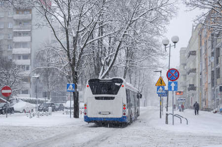 WINTER ATTACK - The city are covered with a thick layer of snowの写真素材