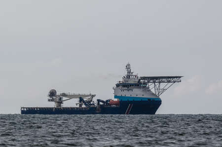 OFFSHORE SHIP - Platform supply vessel at seaの写真素材