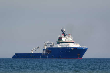 OFFSHORE SHIP - Platform supply vessel at seaの写真素材