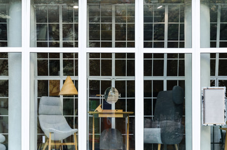 POZNAN - POLAND - 2021; A shop window on one of the streets of the city