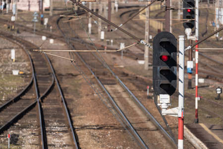 SEMAPHORE - Railway station siding infrastructureの写真素材