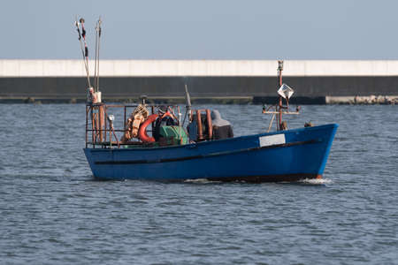 FISHING BOAT - Fisherman at work in the Baltic Seaの写真素材