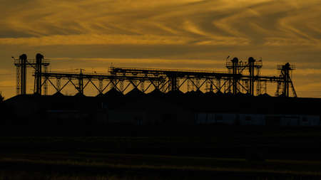 INDUSTRIAL BUILDINGS - Agricultural storage facilities for forage and cerealsの写真素材