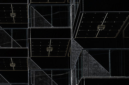 GRAPHICS - Outline of a modern building structure
