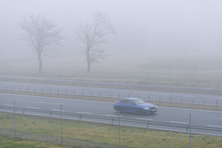 MISTY WEATHER - Meteorology phenomenon on the expressway