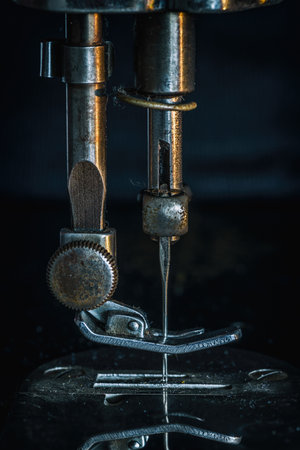 NEEDLE - Fragment of an old manual sewing machine