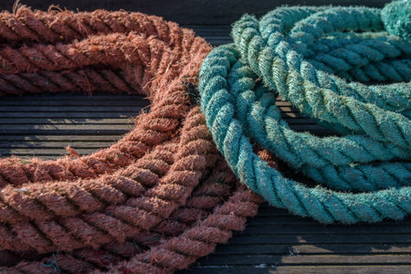MOORING LINES - Elements of ship and boat equipmentの写真素材