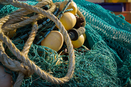 FISHING PORT - Fishing nets deposited on the quay