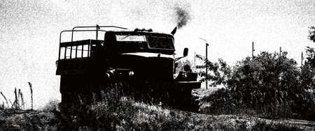 MILITARY VEHICLE - Old Russian truck at the shows of military enthusiasts