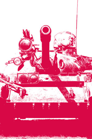 TANK - Armored military vehicle from Cold War period of Soviet construction