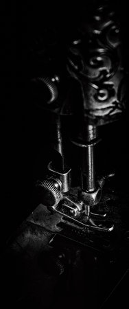 SEWING MACHINE - Fragment of an old manual deviceの写真素材