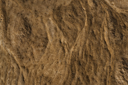 The wrinkled surface of sea water