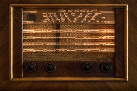 CLASSIC RADIO - Very old device in a wooden casing