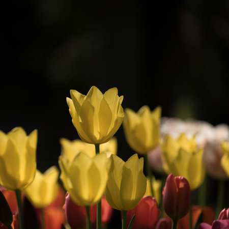 A beautiful flowering tree in a city parkの写真素材