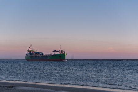 MARITIME TRANSPORT - Ship sails to the sea port