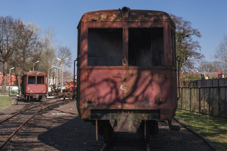 NARROW GAUGE DIESEL RAILCAR - An old and historic vehicle for transporting passengers