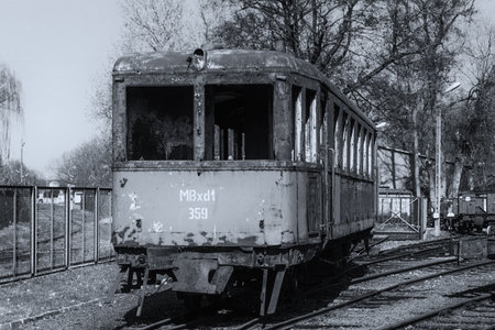 NARROW GAUGE DIESEL RAILCAR - An old and historic vehicle for transporting passengers
