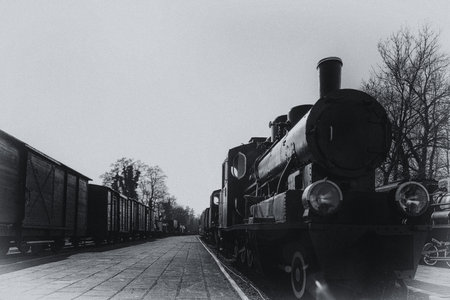STEAM LOCOMOTIVE - Historic narrow gauge railway vehicle