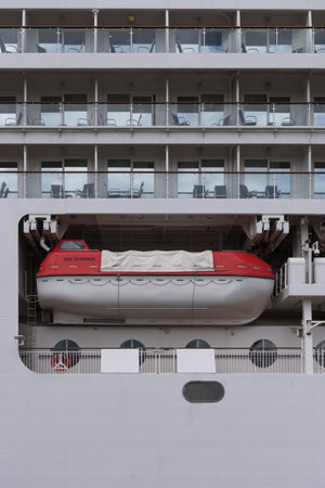 LIFEBOAT - A rescue deck on the cruise shipの写真素材