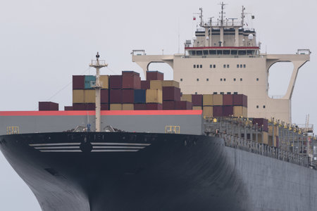MARITIME TRANSPORT - Container ship sail on the sea
