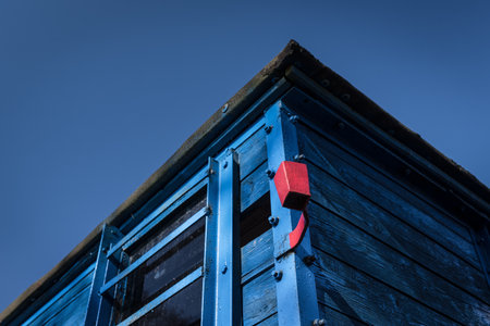 Antique wooden freight carsの写真素材