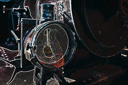 STEAM LOCOMOTIVE - Historic narrow gauge railway vehicleの写真素材