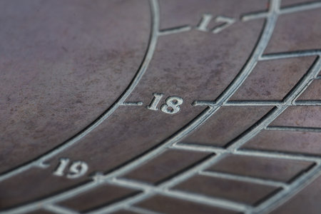 SUNDIAL - A horizontal dial with the triangular bladeの写真素材