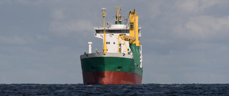 MARITIME TRANSPORT - The ship is sailing along the seaway