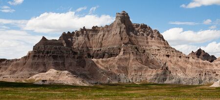 The rugged mountains of the Badlands National Park in South Dakotaの写真素材