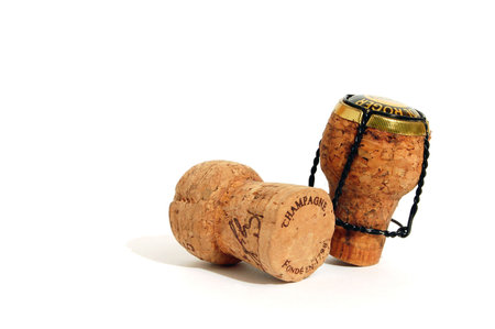 Champagne corksの写真素材