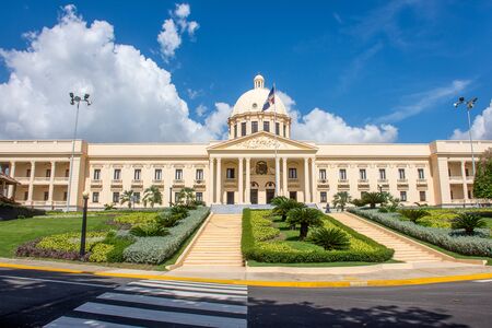 The National Palace in Santo Domingo houses the offices of the Executive Branch of the Dominican Republicの写真素材