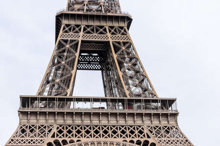 Beautiful metal eiffel tower is the main attraction of Paris.の写真素材
