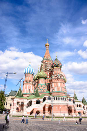 St Basil's cathedral on Red Square, Moscow, Russiaのeditorial素材