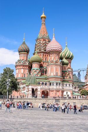 St Basil's cathedral on Red Square, Moscow, Russiaのeditorial素材