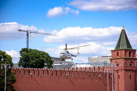 The helicopter of the Kremlin, takes off the territory of the Kremlinの写真素材