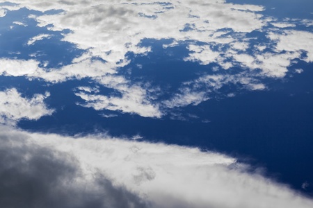 View of clouds from a airplane window