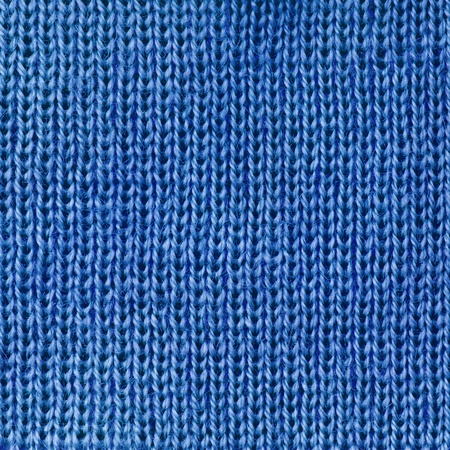 Blue knitted fabric texture abstract background